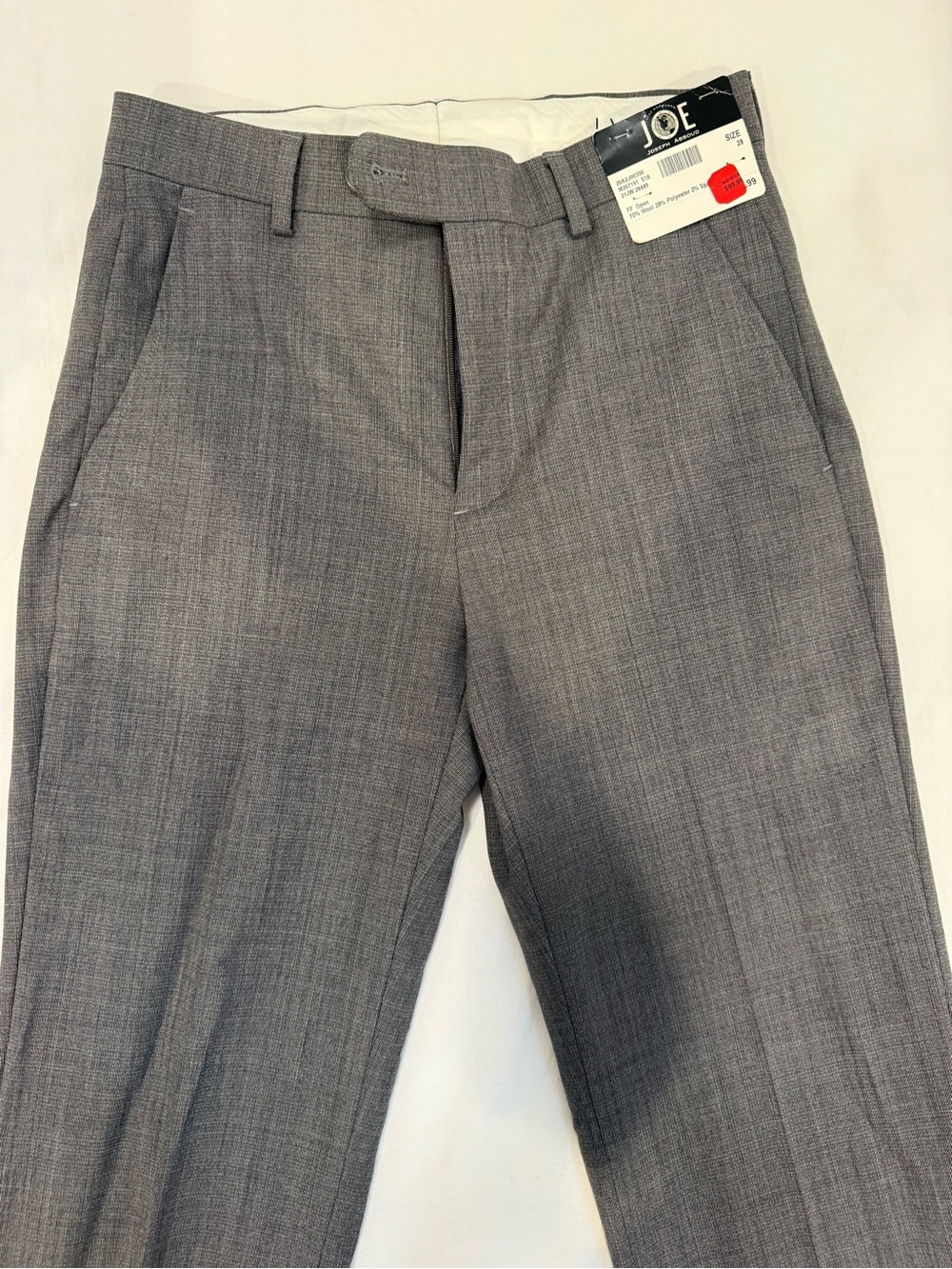 Joseph Abboud Men's Gray Flat-Front Dress Shorts
